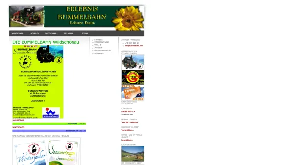 Website Screenshot: Erlebnis Bummelbahn - DIE BUMMELBAHN Wildschönau - Date: 2023-06-22 15:13:17