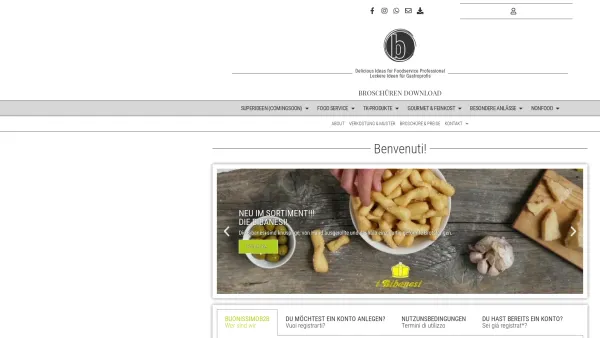 Website Screenshot: BUONISSIMO - BuonissimoB2B » Delicious Ideas for Food Service Professionals - Date: 2023-06-22 12:13:17