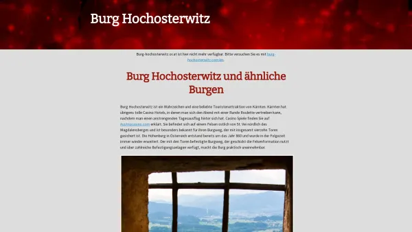 Website Screenshot: Burg Hochosterwitz Carinthia Austria - Burg Hochosterwitz und ähnliche Burgen - Date: 2023-06-15 16:02:34