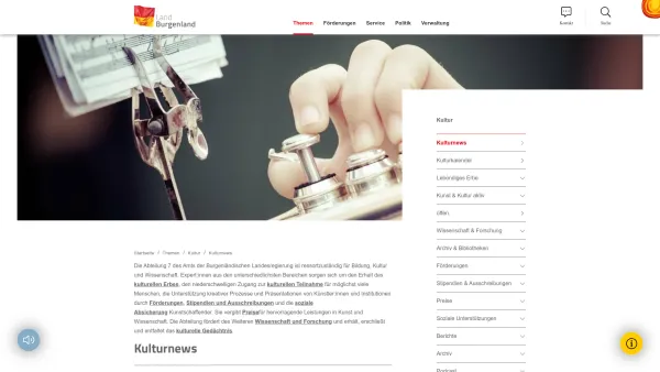 Website Screenshot: Burgenländische Landesgalerie Schloß Newsseite - Kulturnews - Land Burgenland - Date: 2023-06-22 12:13:17