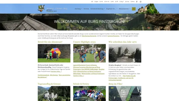 Website Screenshot: Burg Finstergrün - Burg Finstergrün: Burg Finstergrün - Date: 2023-06-26 10:26:11
