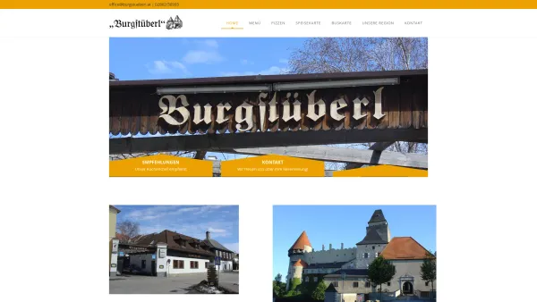 Website Screenshot: Johann KÖSSNER BURGSTÜBERL Spezialitätenrestaurant TRANSAKTIO Burgstüberl - Burgstüberl – Heidenreichstein - Date: 2023-06-15 16:02:34