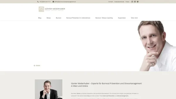 Website Screenshot: Günter Niederhuber Coaching/Beratung/Seminare Burnout-Stress - Experte für Burnout und Stressmanagement Wien Coaching Seminare - Date: 2023-06-22 12:13:17