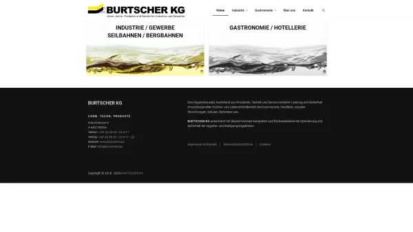 Website Screenshot: BURTSCHER KG chem. tech. Reinigungsprodukte reinigen-pflegen-schützen - BURTSCHER KG – Spezielle Reinigungs- und Hygieneprodukte - Date: 2023-06-15 16:02:34