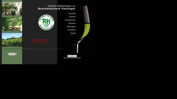 Website Screenshot: Buschenschank Haslinger - Buschenschank Haslinger - Homepage - Date: 2023-06-22 12:13:17