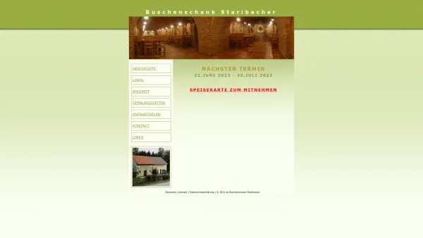 Website Screenshot: Buschenschank Staribacher - Buschenschank Staribacher - Date: 2023-06-14 10:39:12
