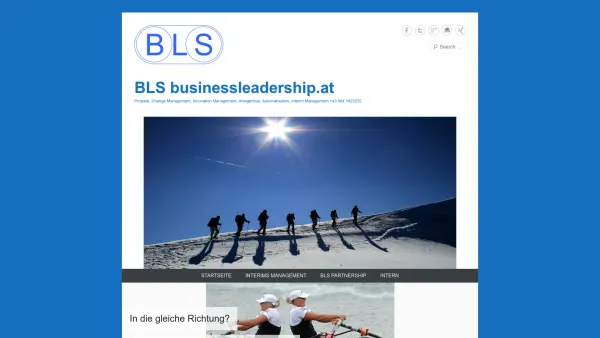 Website Screenshot: BLS e.U. - BLS businessleadership.at | Projekte, Change Management, Innovation Management, Anlagenbau, Automatisation, Interim Management +43 664 1623232 - Date: 2023-06-22 12:13:17