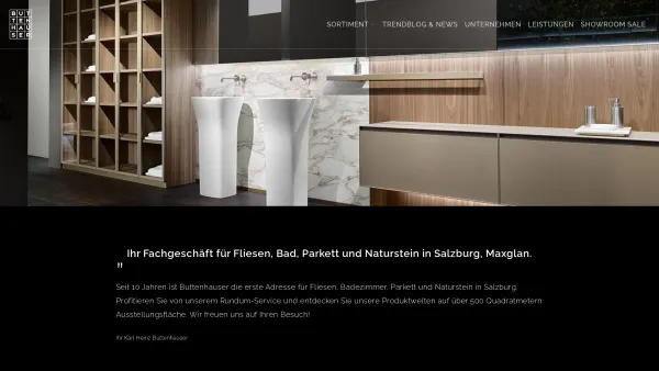 Website Screenshot: Buttenhauser - Fliesen, Bad, Parkett und Naturstein | Ihr Fachgeschäft - Date: 2023-06-22 12:13:17