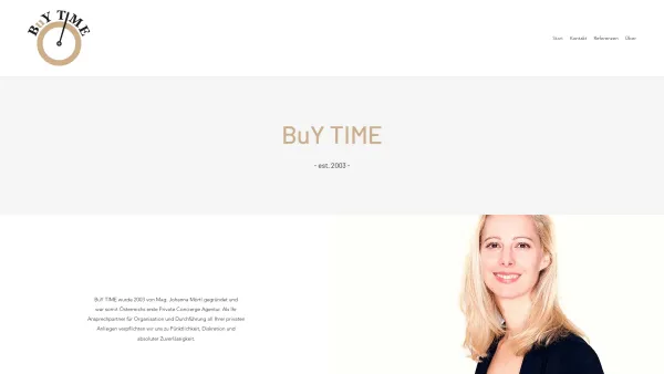 Website Screenshot: BuY TIME - Start | BUSINESS NAME - Date: 2023-06-22 12:13:17