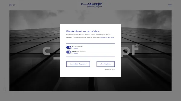 Website Screenshot: c-concept projectmanagement GmbH - C-Concept - processing projects - C-Concept - Date: 2023-06-22 15:00:13