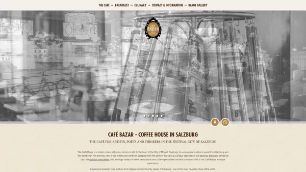 Website Screenshot: www.cafe-bazar.at - Coffee House in Salzburg - Café Bazar - Date: 2023-06-22 15:00:13