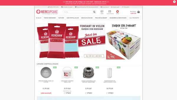 Website Screenshot: CakeMart.at Handke Media - Der Shop für Hobbybäcker | MEINCUPCAKE Shop - Date: 2023-06-15 16:02:34