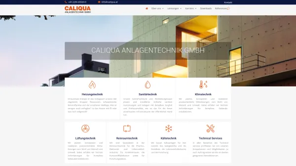 Website Screenshot: Caliqua Gebäudetechnik GmbH - Caliqua Anlagentechnik Gmbh - Date: 2023-06-22 12:13:17