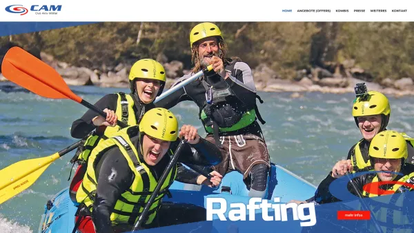 Website Screenshot: Club Aktiv Mölltal-Rafting&Outdoor in Kärnten - Rafting, Canyoning & Outdoor by CAM & COOL`S - Kärnten Rafting! - Date: 2023-06-15 16:02:34