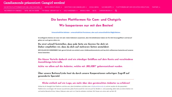 Website Screenshot: Camgirl werden - Online Geld verdienen - starte noch heute! Seriös und sicher - Date: 2023-06-26 10:26:11