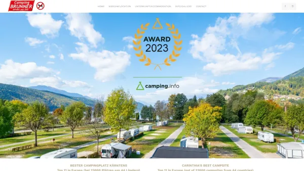 Website Screenshot: Camping Brunner am See - CAMPING BRUNNER direkt am See | https://www.campingbrunner.at - Date: 2023-06-22 12:13:17
