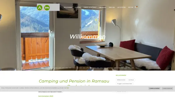 Website Screenshot: Camping Dachstein - Willkommen - Camping Dachstein und Pension Gsenger - Date: 2023-06-22 12:13:17