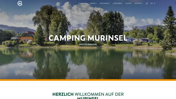 Website Screenshot: Hopf Günter Camping Camping Murinsel Camping Großlobming Steiermark Österreich - Camping am See im Murtal - Camping Murinsel - Date: 2023-06-22 12:13:17