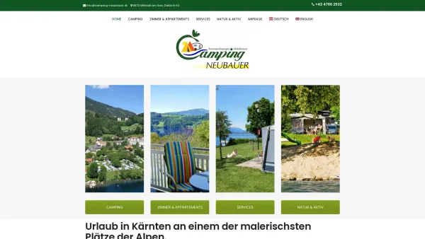 Website Screenshot: Camping Neubauer - Camping Neubauer - Date: 2023-06-22 12:13:17