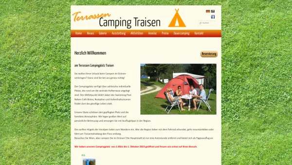 Website Screenshot: Terrassen Camping Traisen - Terrassen Camping Traisen - Date: 2023-06-22 12:13:17