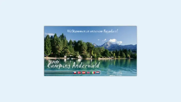 Website Screenshot: Strandcamping Anderwald GmbH - Camping Anderwald - Date: 2023-06-22 12:13:17