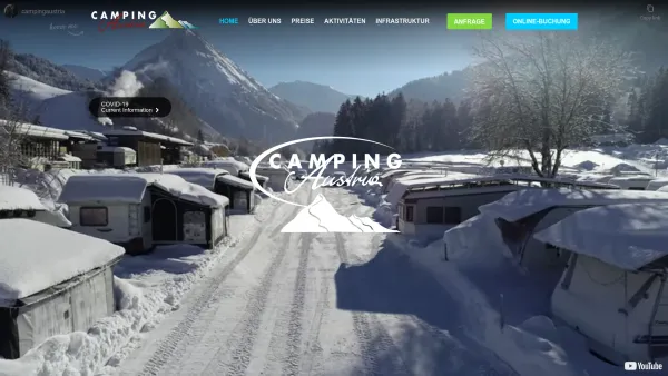 Website Screenshot: Artur Camping Au Österreich Vorarlberg 6883 Au Bregenzerwald - campingaustria.at – Campingplatz im Bregenzerwald - Date: 2023-06-15 16:02:34