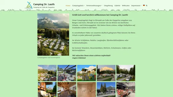 Website Screenshot: Camping Dr.Lauth - Camping Dr. Lauth – Camping am Fuße der Zugspitze - Date: 2023-06-22 12:13:17