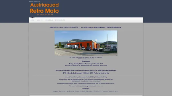 Website Screenshot: Wohnmobile & Wohnwagen Verkauf & Vermietung - Quad ATV Mopedauto - Date: 2023-06-22 12:13:17