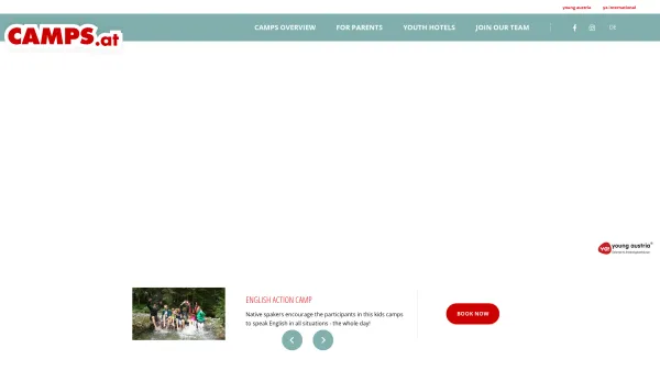 Website Screenshot: CAMPS.at Ferienlager & Feriencamps für Kinder und Jugendliche - young austria Camps - Date: 2023-06-22 12:13:17