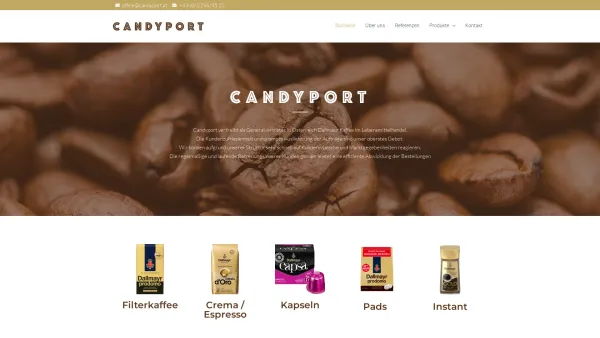 Website Screenshot: Candyport Handels GmbH - Candyport | Generalvertretung Dallmayr Kaffee Österreich - Date: 2023-06-22 12:13:17