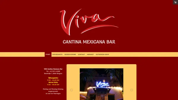 Website Screenshot: H.P.WELLINGER GmbH bei Viva Cantina Mexicana Bar Bregenz - Homepage - Viva Cantina Mexicana Bar - Das Mexicanische Restaurant mit Cocktail Bar in Bregenz - Date: 2023-06-22 12:13:17