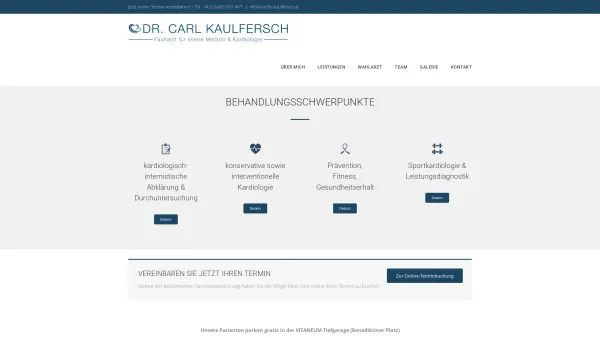 Website Screenshot: Ordination Dr. Carl Kaulfersch - Dr. Carl Kaulfersch | Kardiologe Klagenfurt - Date: 2023-06-14 10:37:01