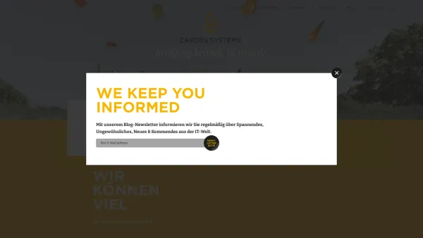 Website Screenshot: Cards Systems EDV Dienstleistungs GmbH - Home - Cards & Systems - Date: 2023-06-22 15:10:44