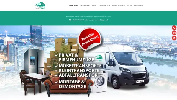 Website Screenshot: Artur Mamikonyan - Möbeltransport Wien, Umzug Wien, Umzugsfirma | Cargotransport.AT - Date: 2023-06-22 15:10:44