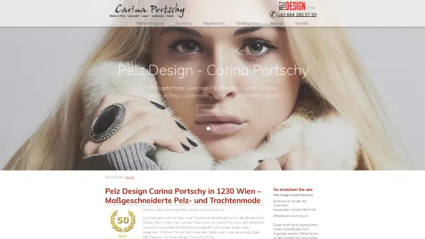 Website Screenshot: Katharina Carina Portschy - Pelz Design Carina Portschy in 1230 Wien - Date: 2023-06-22 15:10:44