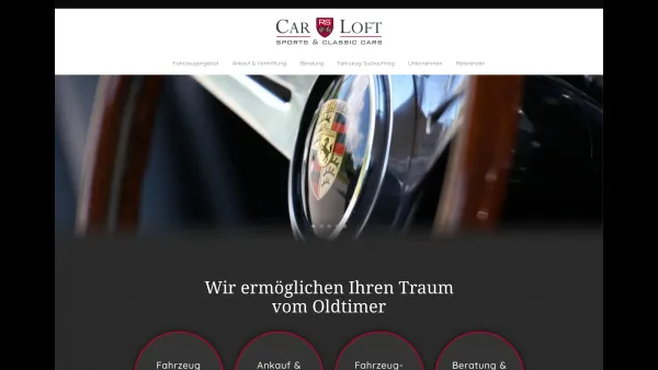 Website Screenshot: Car Loft Fahrzeughandel Vermietung in Salzburg Österreich bietet einen Oldtimer Verleih sowie verschiedene Serviceleistungen zur E - Car Loft - Ihr Experte für Oldtimer kaufen in Salzburg - Date: 2023-06-22 15:10:44