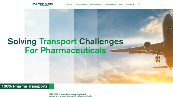 Website Screenshot: Carrymed Pharma & Transport GmbH - Carrymed – Temperature Controlled Logistics for Pharmaceuticals - Date: 2023-06-22 15:10:44