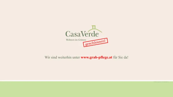 Website Screenshot: CASA VERDE - :: CASA VERDE - Wohnen im Grünnen - Date: 2023-06-22 12:13:18