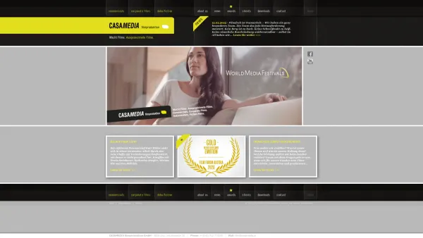 Website Screenshot: Casamedia Filmproduktion - CASAMEDIA filmproduktion - Date: 2023-06-22 12:13:18
