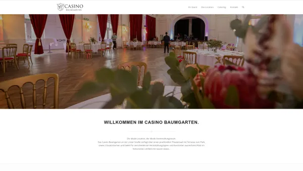 Website Screenshot: CasinoBaumgarten - Casino Baumgarten – Die ideale Location, der ideale Veranstaltungsraum. - Date: 2023-06-15 16:02:34