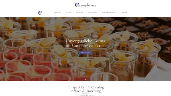 Website Screenshot: Catering de France - Catering de France - Ihr Spezialist für Catering in Wien & Umgebung - Date: 2023-06-22 12:13:18