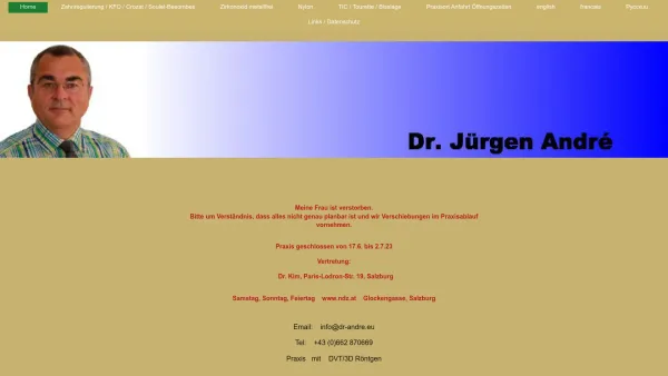 Website Screenshot: Causal Gesundheitszentrum Dr Jürgen Hier entsteht eine neue Webpräsenz - ZahnArzt Dr.med.dent. Jürgen Andre - Home - Date: 2023-06-22 12:13:18