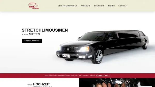 Website Screenshot: CCL-Vienna "Classic Chauffeur Limousine" Stretchlimousinen und klassische Limousinen - Stretchlimousinen mieten in Wien und Umgebung - CCL-Vienna - Date: 2023-06-22 12:13:18