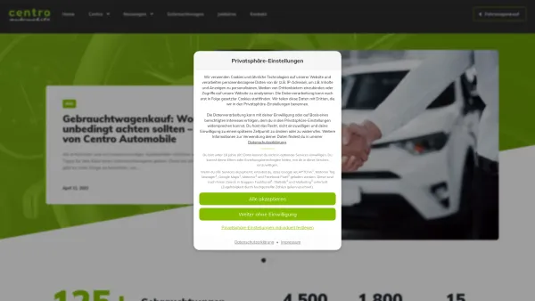 Website Screenshot: Auto Centro GmbH & Co KG - Autohaus in St. Pölten & Krems - Centro Automobile - Date: 2023-06-22 15:00:13