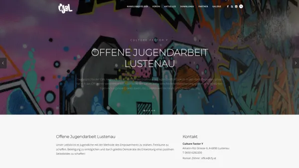 Website Screenshot: Wilkommen auf dervom Culture Factor Y - Offene Jugendarbeit Lustenau - Date: 2023-06-14 10:39:15