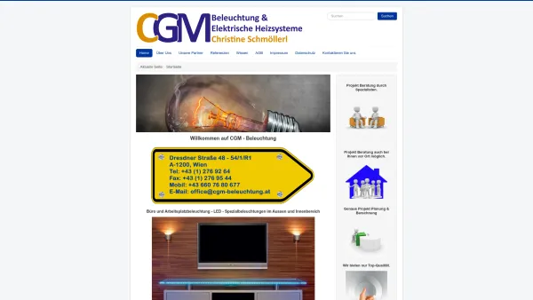 Website Screenshot: CGM Christine Schmöllerl - Home - CGM-Beleuchtung - Christine Schmöllerl - Date: 2023-06-22 15:00:13