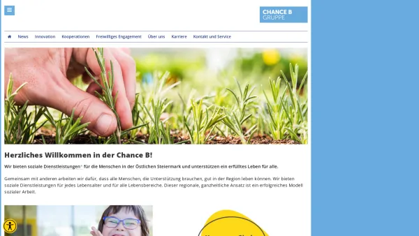 Website Screenshot: Gemeinnützige Arbeitsintegrations GmbH Chance B - Chance B Gruppe / Chance B Gruppe - Chance B - Date: 2023-06-22 15:00:13