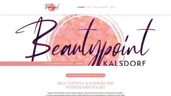 Website Screenshot: Beautypoint - Wimpern in Kalsdorf - Beautypoint Kalsdorf - Date: 2023-06-22 15:00:13