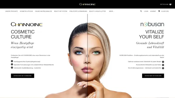 Website Screenshot: CHANNOINE THE EXCELLENCE OF BALANCED BEAUTY - CHANNOINE - Innere & äußere Schönheit - Date: 2023-06-22 15:00:13