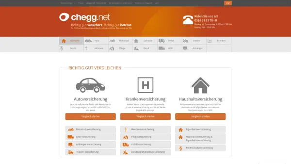 Website Screenshot: SELSA Intelligence AG - Der Versicherungsvergleich für Österreich - chegg.net - Date: 2023-06-15 16:02:34